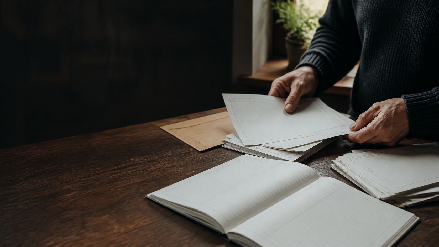 Research materials for venture capital market, q1 2026 arranged on a desktop